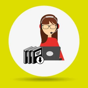 Person using an electronic book design Illustrazione stock