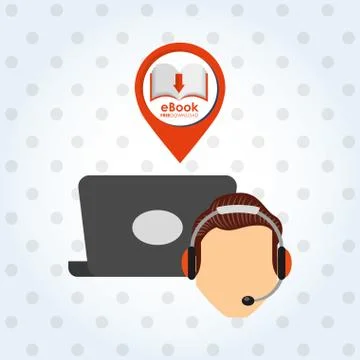 Person using an electronic book design 스톡 일러스트