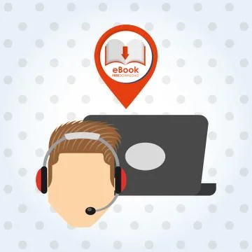 Person using an electronic book design イラスト素材