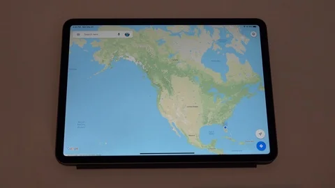 A person using Google Maps zooming in on... | Stock Video | Pond5