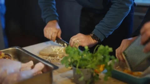 A person is using a grater to grate some herbs Stock Footage 295367342