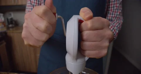 Person using Hand mixer Stock Footage 147259604