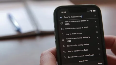 Person Using iPhone for Business Ideas Online Видео 240576684
