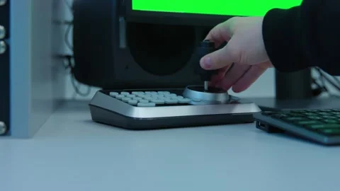 A person is using a knob on a control panel Stock Footage 277516564