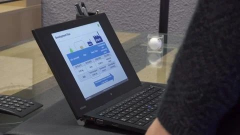 A person using a laptop computer Stock Footage 155534178