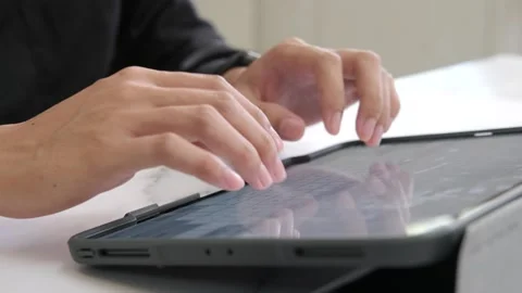 A person using a laptop Видео 156849212