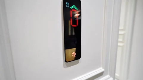Person Using Modern Elevator with Touchscreen Stock Footage 307399253