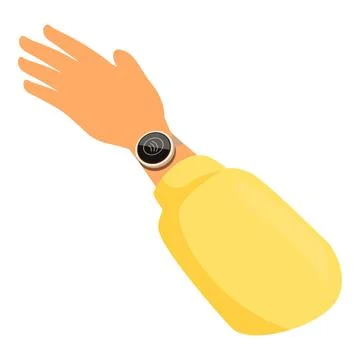 Person using nfc on smartwatch to make a contactless payment Stock Illustration
