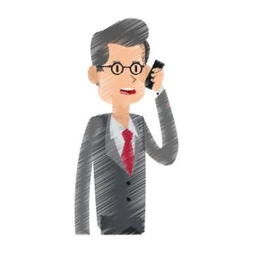 Person using phone icon image Illustrazione stock