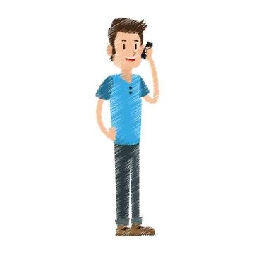 Person using phone icon image Stockillustratie