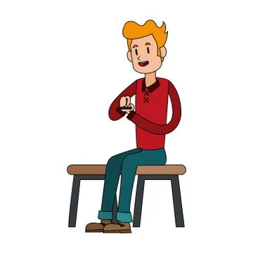 Person using phone icon image Stockillustratie