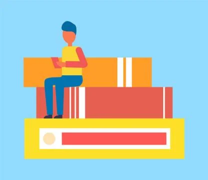 Person Using Portable Laptop Vector Illustration Illustrazione stock