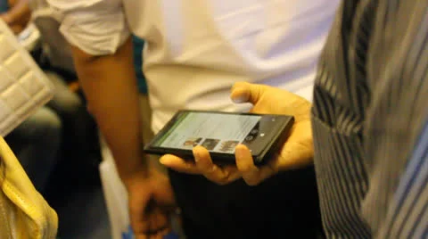 Person using smart phone Stock Footage 24867093