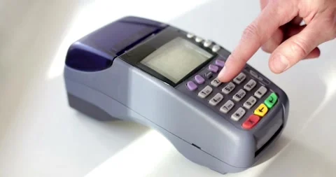 Person using smart phone as paying device with nfc technology POS device EMV Vídeos de archivo 336585664