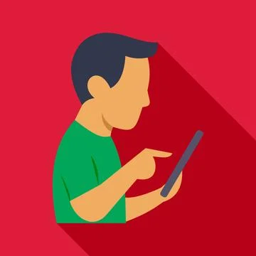Person using smartphone for communication and social network Stock Illustration