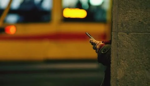 A person using a smartphone Foto stock