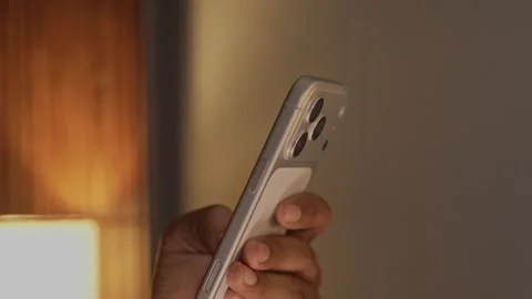 Person Using Smartphone Scrolling and Browsing on Mobile Phone 库存影片 340966336