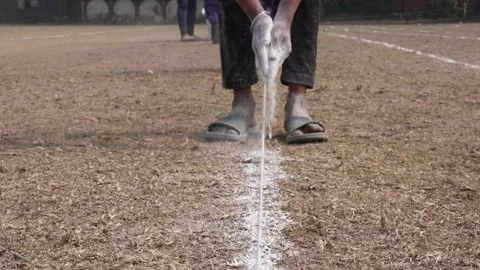 Person using a white powder Stock Footage 332579821