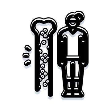 Person visualizing bone marrow stem cell regeneration process Stockillustratie