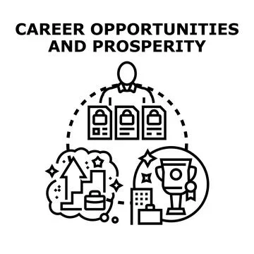Person visualizing career path with growth and success Illustrazione stock