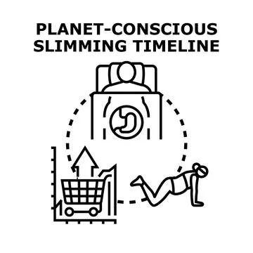 Person visualizing planet conscious slimming timeline concept Ilustración de archivo