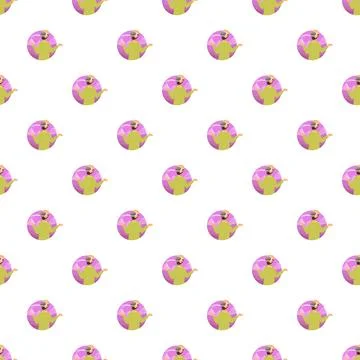 Person in vr headset experiencing virtual reality seamless pattern Stockillustratie