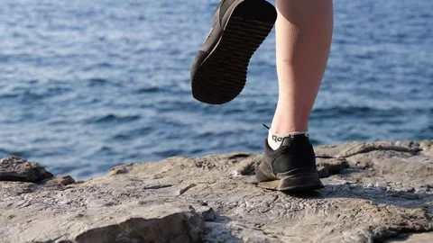 Person walking on the beach Stock Footage 249465398