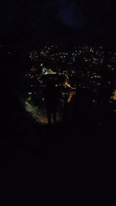 Person walking in the dark Video stock 286798309