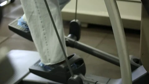 A person is walking on the device Stock Footage 317081474