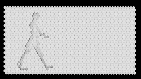 Person walking loop with 3d mosaic effect. Stock Footage 126065423