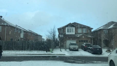 Person Walking in Snowfall Stock Footage 126656963