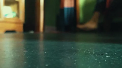 A person walking through the floor Stock Footage