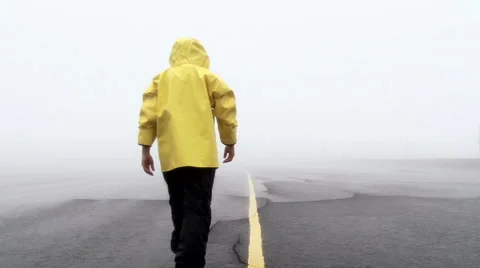 Person Walking into the Void Video stock 43061478