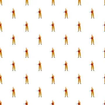 Person watering seamless pattern creating endless design Stock Illustration