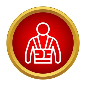 Person wearing posture corrector back support icon Stock Illustration