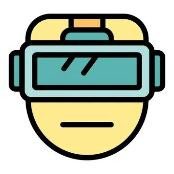Person wearing virtual reality headset experiencing metaverse simulation 스톡 일러스트