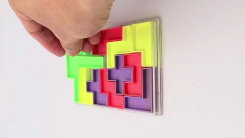The person who completes the puzzle Stock Footage 336654093