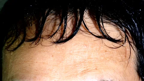 A person who has been sweating after exercise Stock Footage 334635982
