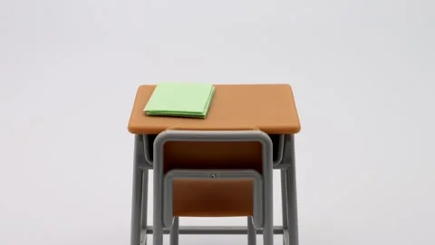 A person who places study materials on their desk Video stock 336524121
