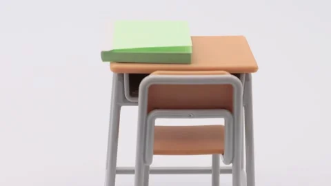 A person who places study materials on their desk Stock Footage 336657454
