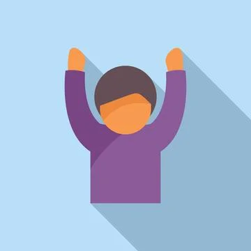 Person work exercise icon flat vector. Health mental busy Stockillustratie