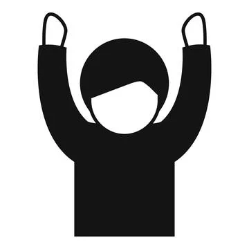 Person work exercise icon simple vector. Health mental busy Stock Illustration