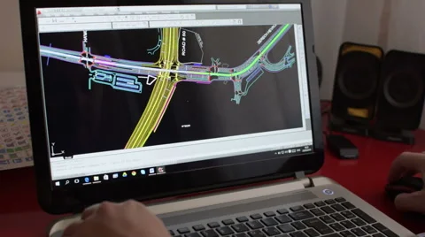 A person is working in a cad program 스톡 동영상 62539383