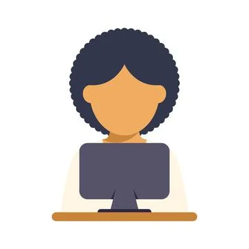 Person working at computer in office setting Illustrazione stock