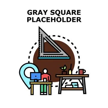 Person working at desk with design tools concept Stock Illustration