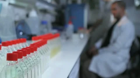 A person working in a lab Stock Footage 10678811