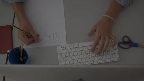 Person working in office Stock Footage