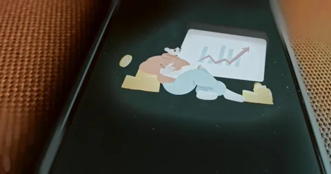 Person working on a positive financial graph, successful business, presentation Stock Footage 313496892