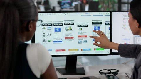 Person Working On UI Design And App Development Stock Footage 333402165
