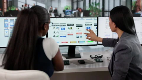 Person Working On UI Design And App Development Stock Footage 334923322
